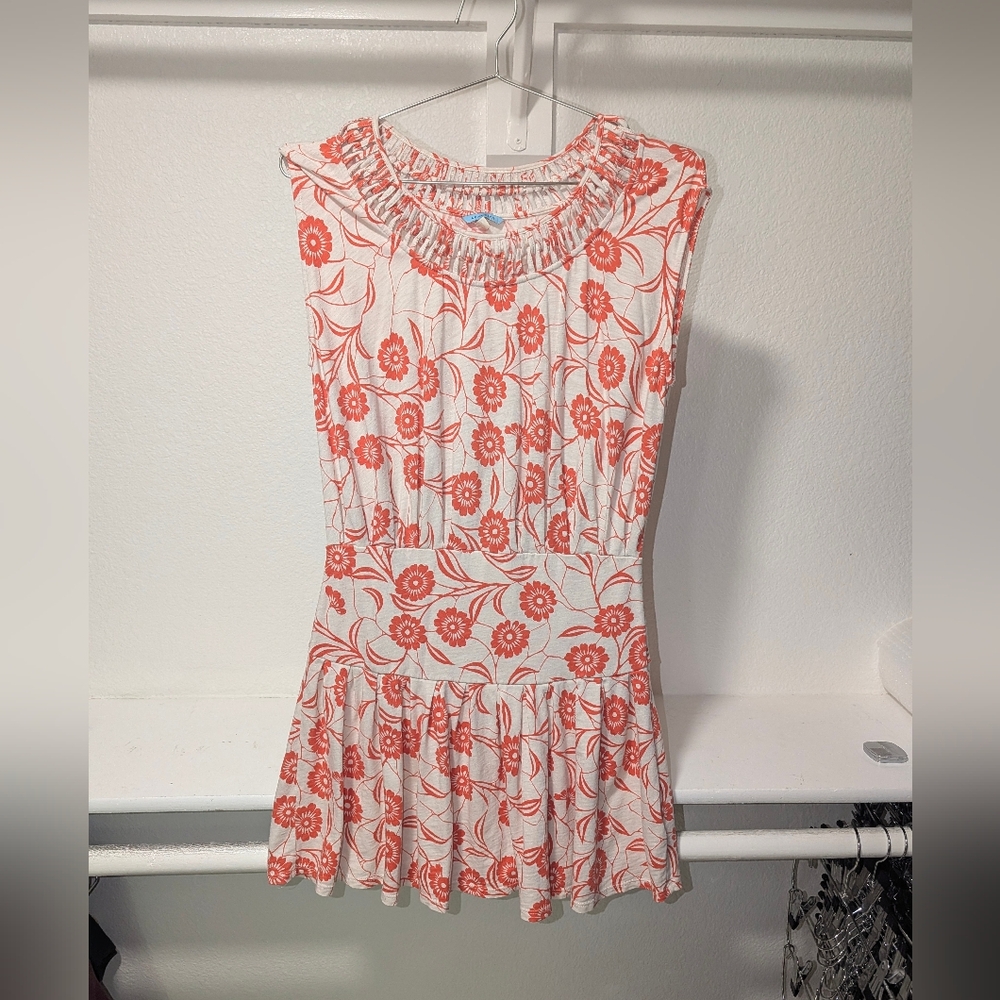 Anthropologie Leifnotes Orange Floral Dress